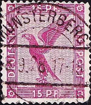 Германия , Рейх . 1927 год . Орел . Каталог 3,0 фунта.